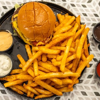 Beef Burger With Fries